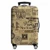 housse de protection élastique pour bagages, combinaison à fermeture éclair pour carte du monde, pour sac de 18 à 32 pouces, housse de valise, housse de chariot, accessoires de voyage