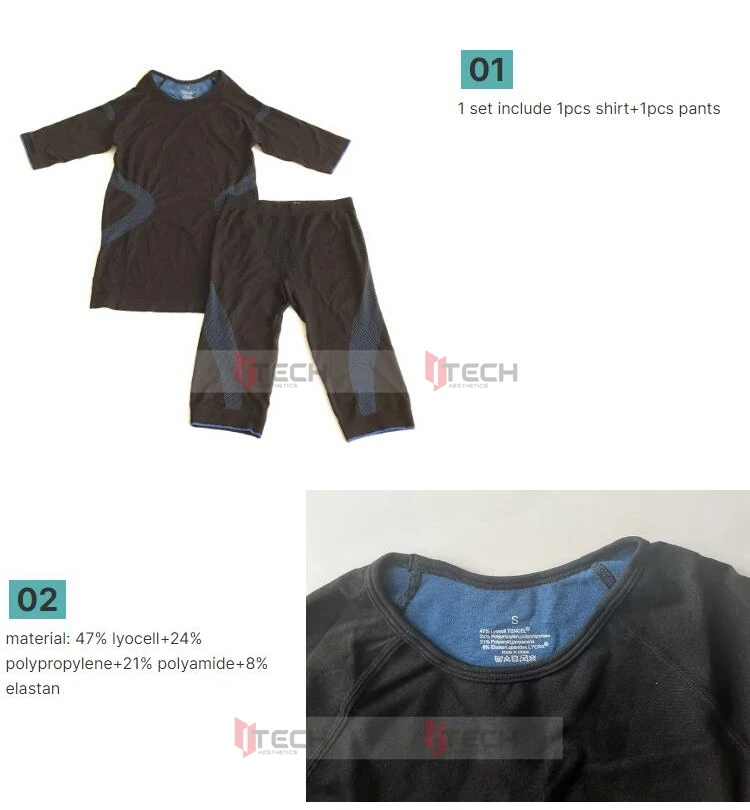 miha bodytec costume polyamide élasthanne costume bodytech ems costume ems complet corps électrostimulation ems costume ems combinaison d'entraînement