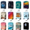 Housse élastique anti-poussière pour bagages de vacances, sac de protection avec roues universelles, coque extérieure de valise en cuir