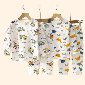 Ensembles pour enfants coton enfants vêtements à manches longues/courtes maison vêtements de nuit vêtements pour enfants garçon fille automne hiver hauts pantalons costumes Ensembles pour enfants coton enfants vêtements à manches longues/courtes maison vêtements de nuit vêtements pour enfants garçon fille automne hiver hauts pantalons costumes