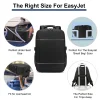 sacs à dos de voyage 40x20x25, sac de cabine ryanair, valise à main unisexe, sac à dos pour ordinateur portable de 15.6 pouces pour l'école, bande réfléchissante de nuit