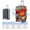 housse de valise personnalisée pixar cars lightning mcqueen, housse de protection anti poussière pour bagages de 18 à 32 pouces
