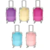 mini valise transparente avec roues rotatives et poignée, organisateur, accessoires de maison de poupée pour enfants, jouet de maquillage, cadeaux, ensemble de jeu