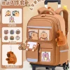 sac à dos d'école de dessin animé pour enfants, sacs à roulettes pour étudiants, sac à roulettes pour filles et garçons, cartable mignon à roulettes