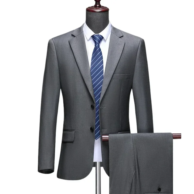 s 8xl trempée (blazer + fj) chemise décontractée de gentleman pour le travail, coupe couvertes, mariage formel, mode masculine, affaires, grande taille