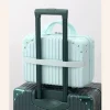 mini valise de voyage de 14 pouces, boîte à cosmétiques, organisateur de bagages à main, étui de maquillage, petite boîte à mot de passe, étui d'embarquement
