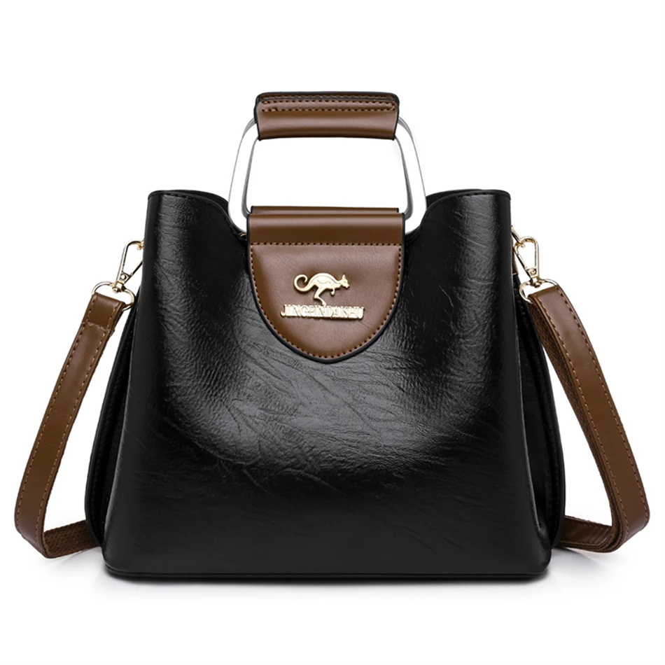 sac à main de luxe de styliste pour femmes, sacoche en cuir huilé de marque, fourre tout à bandoulière, petit sac à la mode, 2024