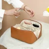 sac à cosmétiques de grande capacité, sac de rangement de cosmétiques, trousse de toilette de voyage portable en cuir pu, sac à cosmétiques pour femmes, organisateur de produits de toilette
