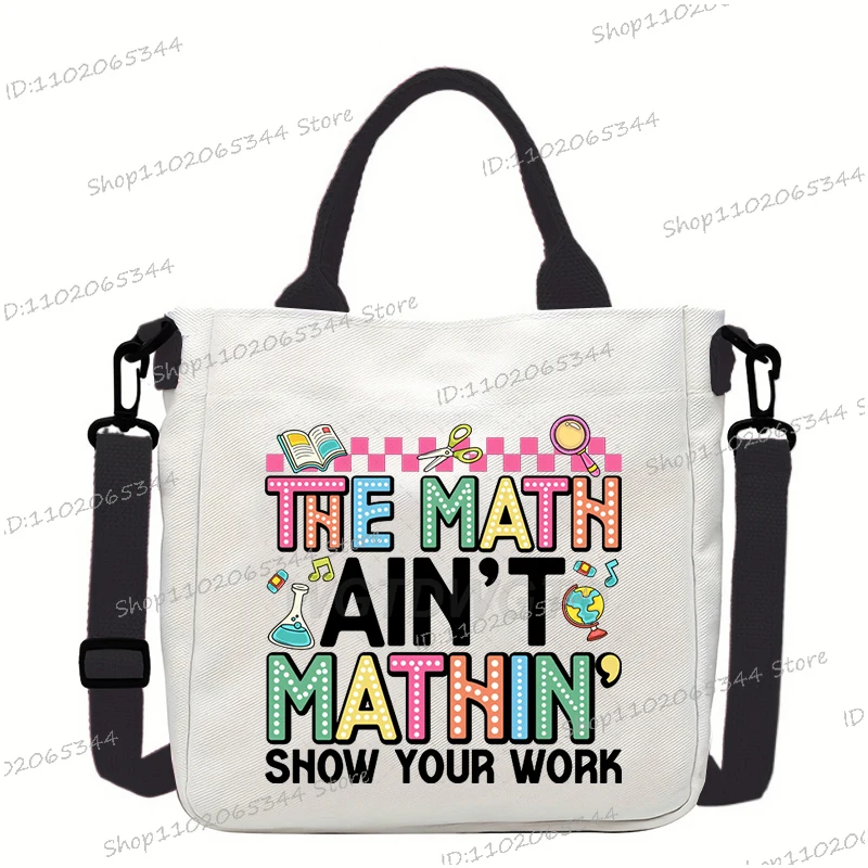 nouveau sac à main d'école de créateur drôle retour à l'école imprimé sac à bandoulière pour filles garçons mode enseignant cadeaux toile sacs à bandoulière