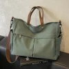 sac à main élégant en nylon, poches multiples, grande capacité, fourre tout pour femmes, sac à bandoulière léger et décontracté, shopping quotidien