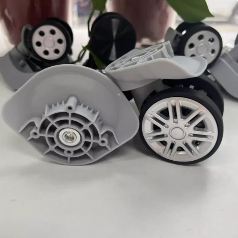 roues de valise silencieuses de remplacement, 2 pièces, roulettes pivotantes à 360 degrés, accessoires de valises, chariot de réparation, roues en caoutchouc