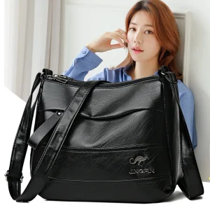 Sac à main asymétrique épaule dénudée en cuir élégant, sac de Shopping, nouvelle mode pour femmes, grain de peau de mouton, beau sac à bandoulière pour dames, 2024