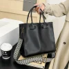 Sac fourre-tout en cuir PU pour femme, sac à main à large sangle, marron café, haute qualité, marque de mode féminine, sac de trajet Sac fourre-tout en cuir PU pour femme, sac à main à large sangle, marron café, haute qualité, marque de mode féminine, sac de trajet