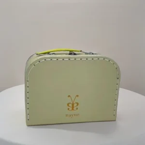 Valise en carton faite à la main pour enfants, boîte filetée, organisateur de rangement Portable, emballage de mode haut de gamme personnalisable