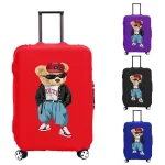 Juste de protection élastique pour valise de voyage, housses anti-poussière, adaptée aux valises de 18 à 32 pouces, veste ours, mode