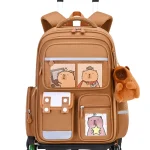 Sac à dos d&rsquo;école de dessin animé pour enfants, sacs à roulettes pour étudiants, sac à roulettes pour filles et garçons, cartable mignon à roulettes