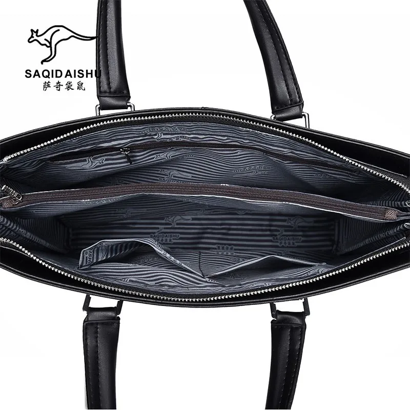 porte documents en cuir pu pour hommes, sac d'executives de styliste pour bureau d'affaires, épaule carrée latérale, sacoche a4, valise