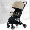 poussette pour bébé en bas âge, poussette portable légère à 4 roues avec poussette pliable absorbant les chocs pour l'extérieur