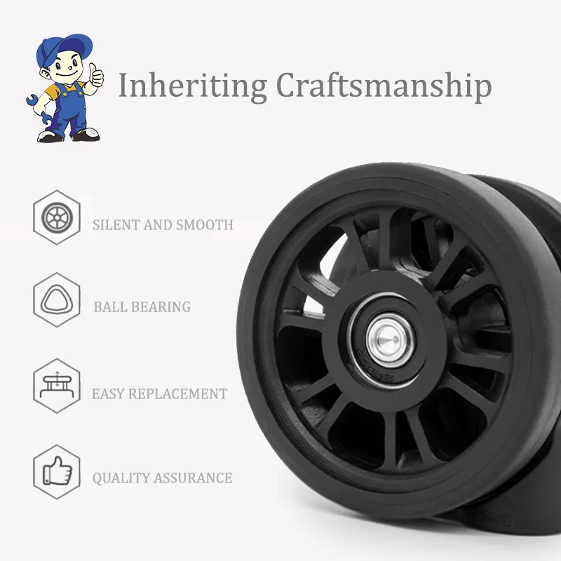 convient pour american tourister 85a roue universelle 2/4 pièces roues pour valise bagages accessoires pièces de rechange muet