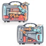 Valise à outils pour enfants, bricolage, maison d&rsquo;assemblage, boîte de rangement d&rsquo;outils de réparation de jouets