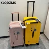klqdzms valise grande capacité abs + boîtier de chariot pc essentiels de voyage en famille bagages roulants à roulettes unisexe de haute qualité
