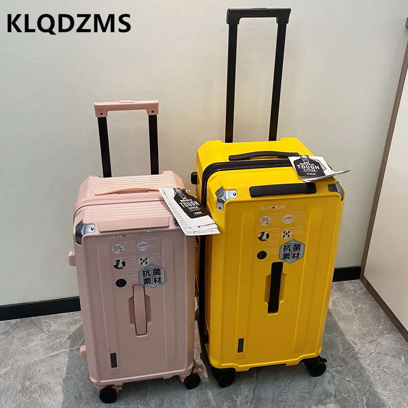 klqdzms valise grande capacité abs + boîtier de chariot pc essentiels de voyage en famille bagages roulants à roulettes unisexe de haute qualité