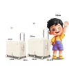valise à monter pour enfants 22/24 pouces abs + pc roues silencieuses 80kg charge porte gobelet bagage de voyage