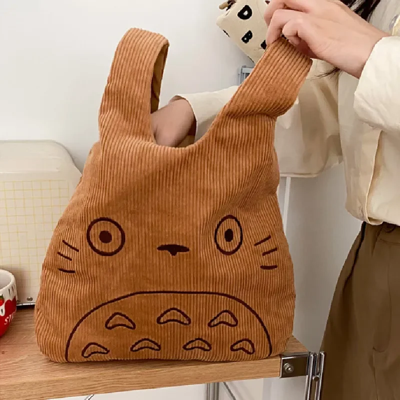 sacs à main en velours côtelé pour femmes, sac à bandoulière simple rayé pour le travail et le shopping, sac à main de grande capacité bolso