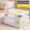 sac de rangement pour vêtements de grande capacité, évalué avec poignée renforcée, adapté aux couvertures, literie pliable avec fermeture éclair robuste