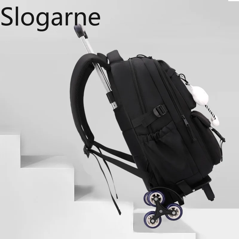 2025 enfants sac à dos à roulettes étudiants cartable sacs à dos roulants sac enfants école chariot bookbag filles sac d'école avec roues