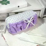 Trousse à crayons multicouche avec nœud mignon de dessin animé, boîte de papeterie de grande capacité, sac de rangement de papeterie, cadeau pour enfants