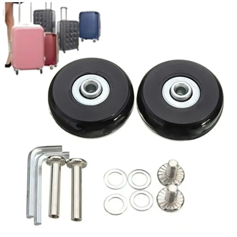 roulettes silencieuses pour bagages de voyage, 40 70mm, résistantes à l'usure, kit de réparation de valise à roulettes silencieux, installation facile et flexible