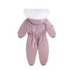 combinaison de ski en velours pour enfants, combinaison chaude pour garçons, vêtements imperméables pour bébés, combinaison de neige à capuche pour filles de 1 à 5 ans, hiver et automne