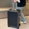 nouveau bagage hommes et femmes 20 28 pouces grande capacité cadre en aluminium valise de voyage avec poignée rétractable mot de passe valise