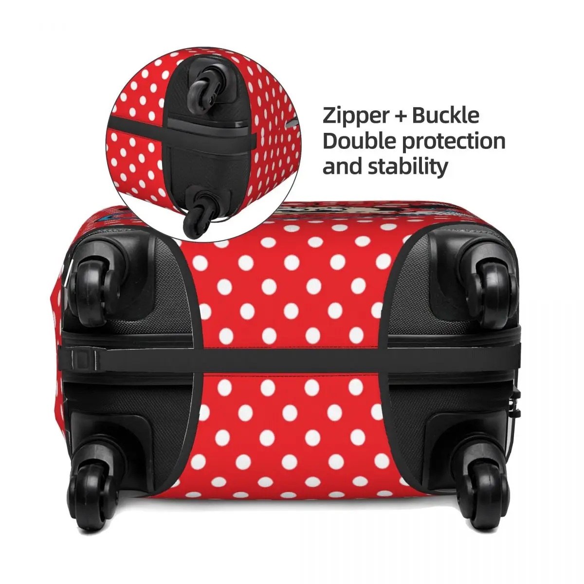 housse de bagage de voyage personnalisée mickey mouse, housse de protection élastique pour valise, adaptée à 18 à 32 pouces