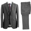 Costume 3 pièces pour hommes, Tweed à chevrons, Double boutonnage, Tuxedos de mariage, taille, vêtements pour hommes, Style décontracté, Costume de mode pour hommes