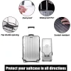 housse de protection pour bagages entièrement transparente, valise étanche en pvc pour boîtier de chariot de 18 à 30 pouces, housse anti poussière et anti pluie, accessoires de voyage