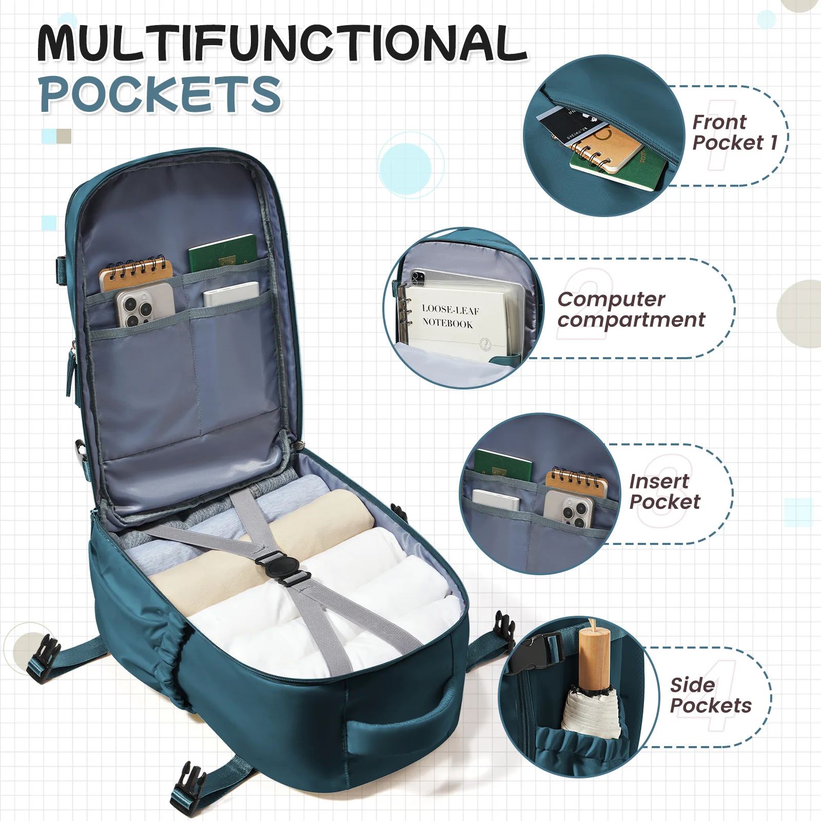 sac à dos de cabine 40x30x20 wizzair, sac à dos de voyage pour courte distance, bagage à main pour hommes, sac à dos de travail pour ordinateur portable, backpaxk