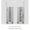 valise de voyage 20 "22" 24 "26 pouces, cadre en aluminium, boîtier de chariot, bagage à main avec porte gobelet, boîte d'embarquement, bagages roulants