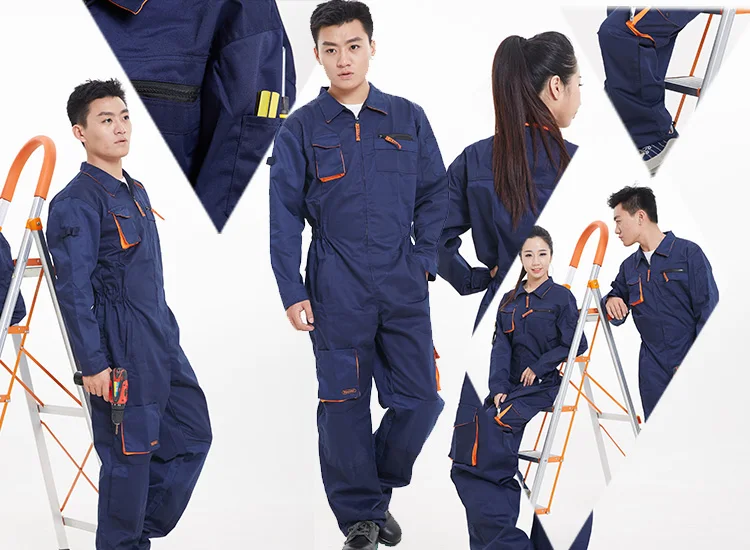 combinaisons à manches longues pour hommes et femmes, uniformes de travail décontractés, vêtements de travail trempés pour hushand, grande taille, 4xl, 5xl