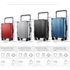 valise de voyage à poignée large, cadre en aluminium, boîte d'embarquement à bagages, valise à roulettes, affaires, grande capacité, 20 po, 24 po, 26 po