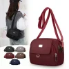 sac à bandoulière en nylon chic et léger pour femme, mini sac à main décontracté avec plusieurs pochettes zippées pour un usage quotidien