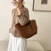 sac à main de grande capacité en cuir pour femme, fourre tout portable, de luxe, à placer sous les bras