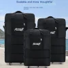 pack de voyage roues pour femmes hommes extensible pliable chariot bagages polyvalent valise noire pour voyage week end sac de nuit