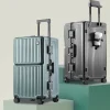 valise de voyage à roulettes avec porte gobelet, cadre en aluminium, grande capacité, 26 ", 28/32"