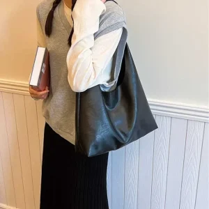 Sacs à main de luxe en cuir souple pour femmes, marron, grande capacité, fourre-tout de Shopping, sac à bandoulière décontracté