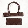 sac en cuir à double poignée pour femmes, matériel de bricolage, matériaux de tissage cousus à la main, accessoires de sac en rotin