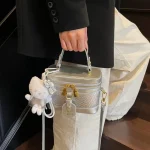 Sac à bandoulière en cuir élégant pour femmes, sac à main de luxe de styliste, fourre-tout élégant pour voyage, sac de Shopping