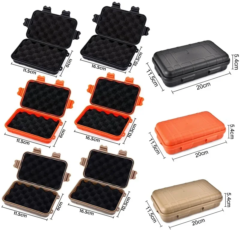 boîte de survie scellée étanche en plastique, taille s/l/xxl, conteneur de camping, boîte de rangement de voyage en plein air