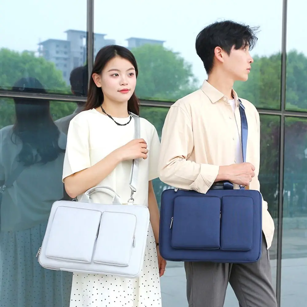sac à main portable léger pour ordinateur portable, étui résistant à l'usure, porte documents antichoc, sac messager à bandoulière de voyage